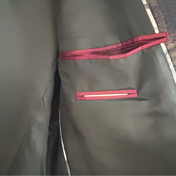 Navy and Yellow Check Pure Wool Sport Jacket - Baumler - Picture 7 of 12